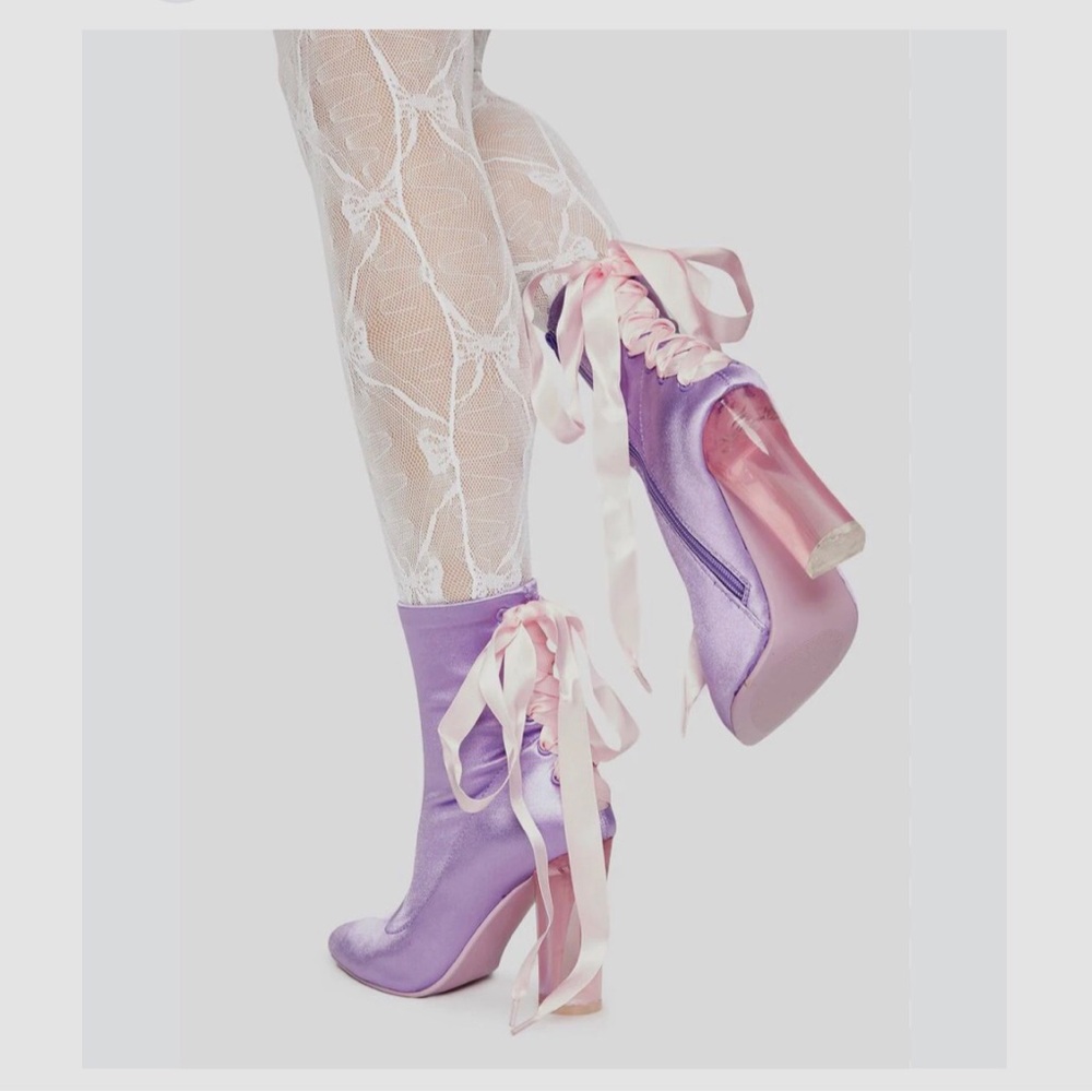 Sugar Thrillz Purple and Pink Ankle Booties